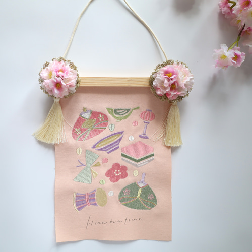 ひなまつりミニタペストリー❁桜❁No.86 ひな祭り お雛さま ひな飾り