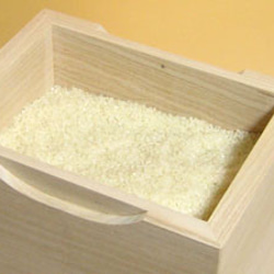 桐製 米びつ 縦型 10kgサイズ 無地 一合升すり切り棒付き 11枚目の画像