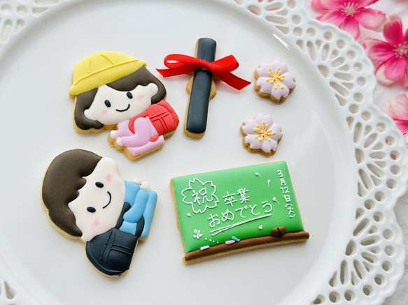 卒業・卒部に☆部活動アイシングクッキー 卒業祝いアイシングクッキー クッキー モンプティクーアイシング