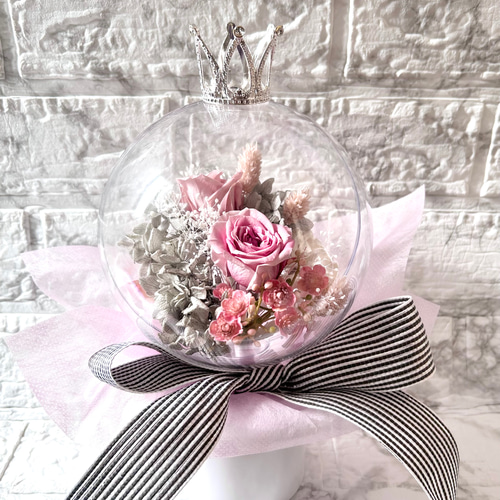 くすみピンクのアクリルバルーンフラワーブーケ♡フラワーバルーン