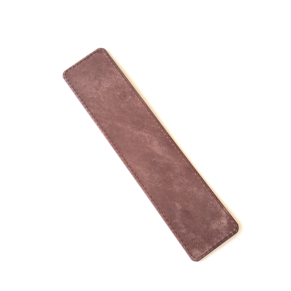 極薄革のペンシース　ダークブラウン　マヤベリーversion　本革　１本用 2枚目の画像