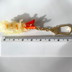 ミニサイズ！　海老天　キーホルダー　食品サンプル　フェイクフード　個性的　ミニチュア　揚げ物　海老　天ぷら 5枚目の画像