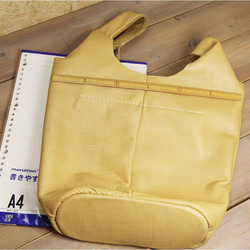 【総手縫い】JAPANESE KNOT BAG ノットバッグ くたっとした 本革 ソフト 巾着 ポーチ セカンドバッグ 10枚目の画像