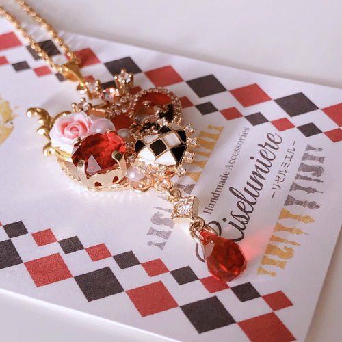 再販】鏡の国のアリス☆赤の女王の宝石ネックレス ネックレス