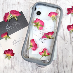 iPhoneケース　スマホケース　薔薇のお花のスマホカバー 1枚目の画像