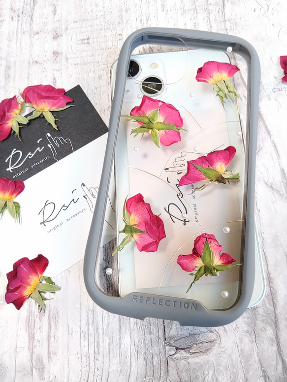 iPhoneケース　スマホケース　薔薇のお花のスマホカバー 3枚目の画像