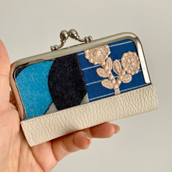 小さながま口財布＊mina perhonen 小花の刺繍が可愛いミナ