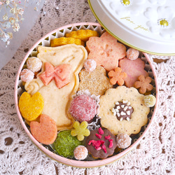 春限定♡桜とねこの米粉クッキー缶【オーガニック＆グルテン