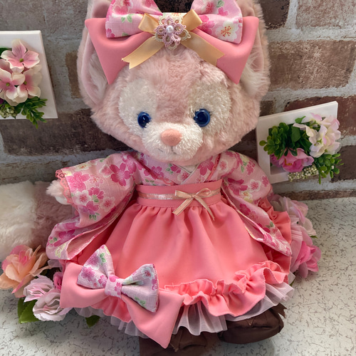 リーナベルSサイズ☆さくらんぼ柄 和モダン 浴衣ドレス6点