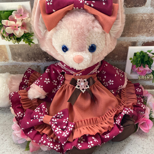 リーナベルSサイズ☆花柄 和着物ドレス6点コスチューム