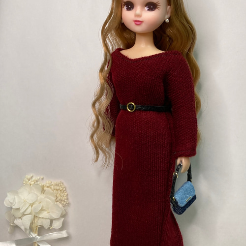 リカちゃん服 4点セット ワンピース・ベルト・バッグ・ピアス その他  