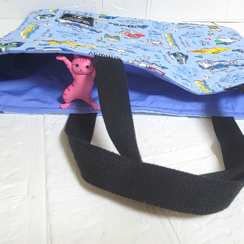 レッスンバッグ・キルティング・新幹線 電車 鉄道【縦30cm 横40cmマチ