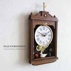 【送料無料】OLD FASHIONED #029 レトロで小さめの掛け時計　インテリア ノスタルジック アンティーク風 3枚目の画像