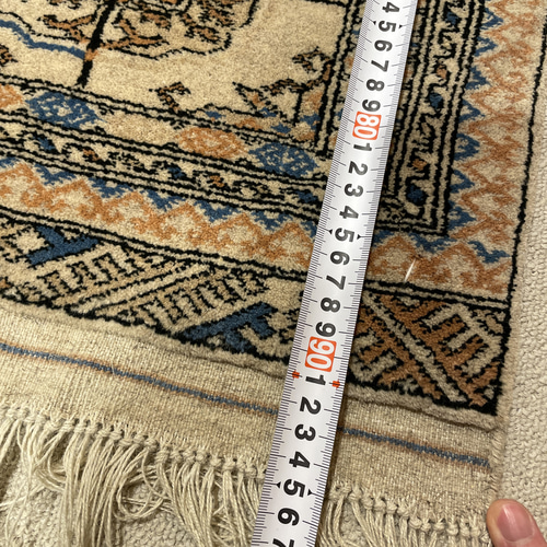 ハンドメイド トルクメン絨毯 ラグ 手織り トライバルラグ