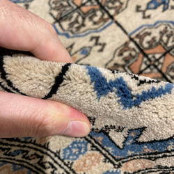 ハンドメイド　トルクメン絨毯　ラグ　手織り トライバルラグ 60x95cm 5枚目の画像