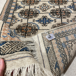 ハンドメイド　トルクメン絨毯　ラグ　手織り トライバルラグ 60x95cm 17枚目の画像