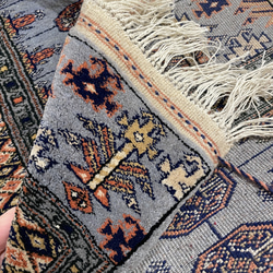 ハンドメイド　トルクメン絨毯　ラグ　手織り 60x96cm トライバルラグ 10枚目の画像
