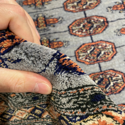 ハンドメイド　トルクメン絨毯　ラグ　手織り 60x96cm トライバルラグ 5枚目の画像