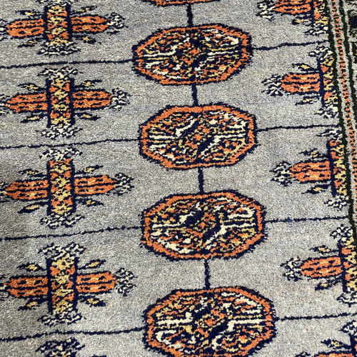 ハンドメイド トルクメン絨毯 ラグ 手織り 60x96cm トライバルラグ