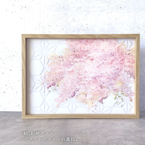 桜 - 透明ポスター〈A4／A3・重ねて楽しむインテリアアート〉｜草花で
