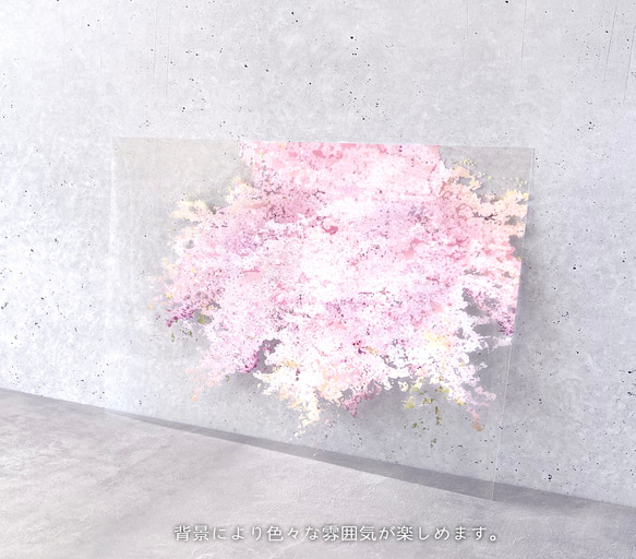 \ A3サイズ追加 / -桜- 重ねて楽しむ 花と草木の透明ポスター 4枚目の画像