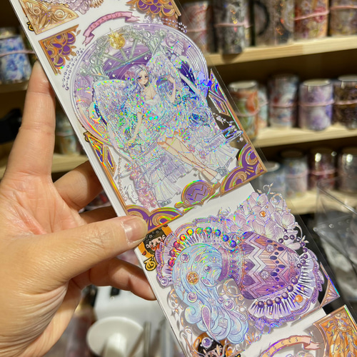 巻売 526★ 海外 マスキングテープ マステ PET 装飾 花 月 虹光 巻売 526☆ 海外 マスキングテープ マステ PET 装飾 花 月 虹光