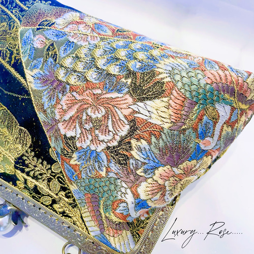 限定1点物！希少！大玉パール高級西陣織♡濃密繊細総刺繍♡豪華