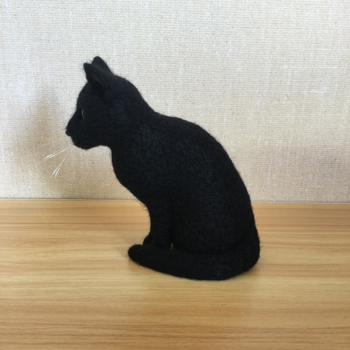 【特別訳あり特価】 羊毛フェルト 17297431｜Creema 通販 masapan 羊毛フェルト 黒猫 羊毛フェルト