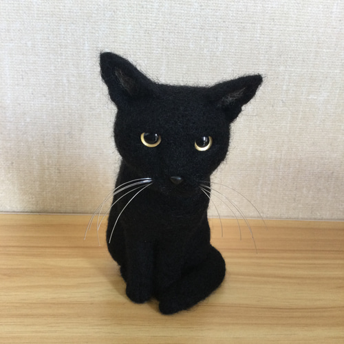 羊毛フェルト 黒猫 羊毛フェルト masapan 通販 17297431｜Creema