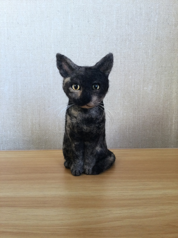 羊毛フェルト猫 サビ猫 - メルカリ