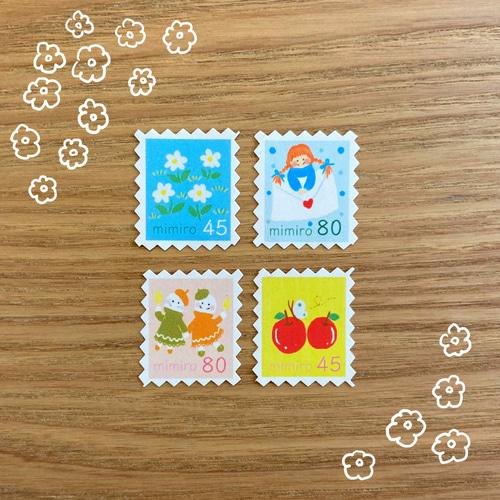 mimiroほっこり切手風シール② シール・ステッカー mimiro 通販