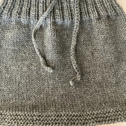 手編みオーバースカート　メリノウール使用 2枚目の画像