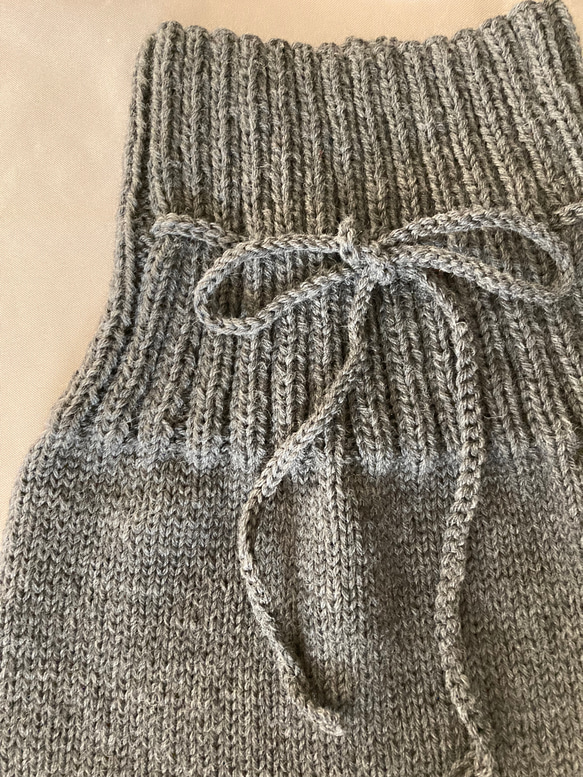 手編みオーバースカート　メリノウール使用 3枚目の画像