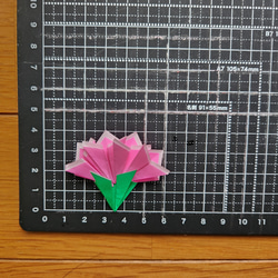 【折り紙　カラフルミニカーネーション】メッセージカード　プレゼント 4枚目の画像