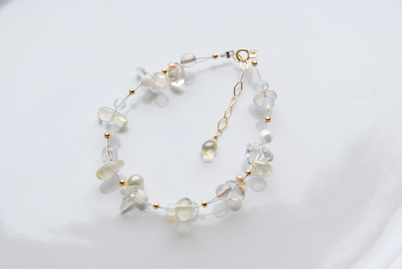 14kgfミモザブレスレット 14kgf】 ミモザ ゴム ブレスレット / ビーズ ブレスレット