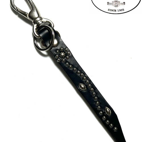 【海外 正規品】 ホーウィンクロムエクセル キーホルダー 茶 スタッズ キーリング 小物