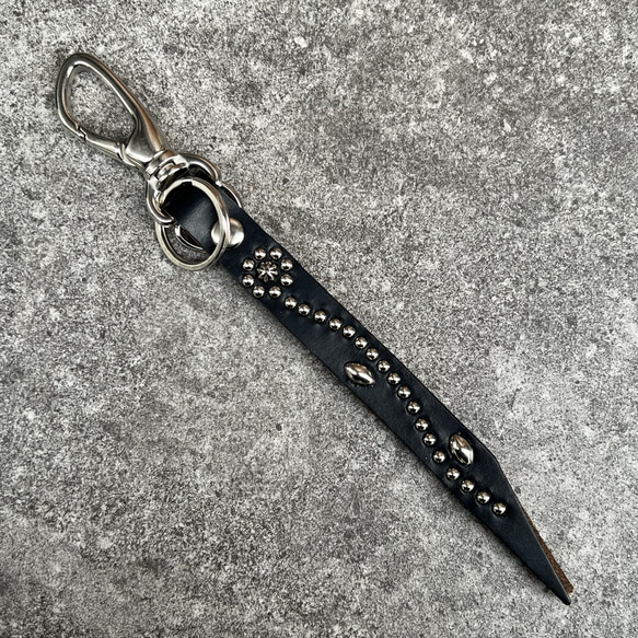 ホーウィンクロムエクセル キーホルダー キーリング スタッズ 茶芯