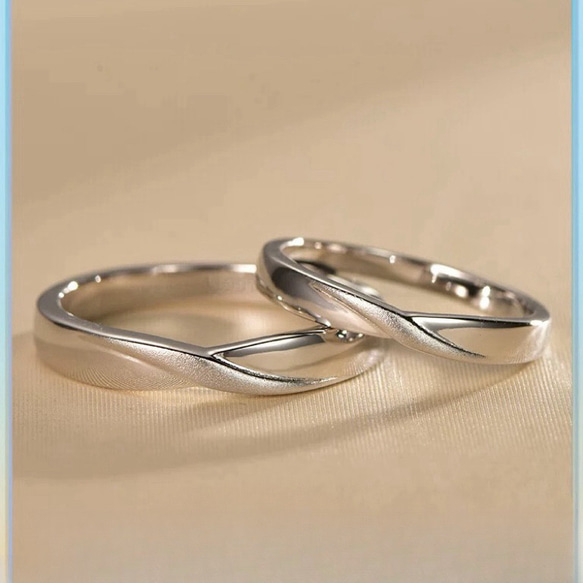 ✨NEW✨ペア　リング【セット】 結婚　指輪　S 925 シルバー　受注製作　リング　カップル 2枚目の画像