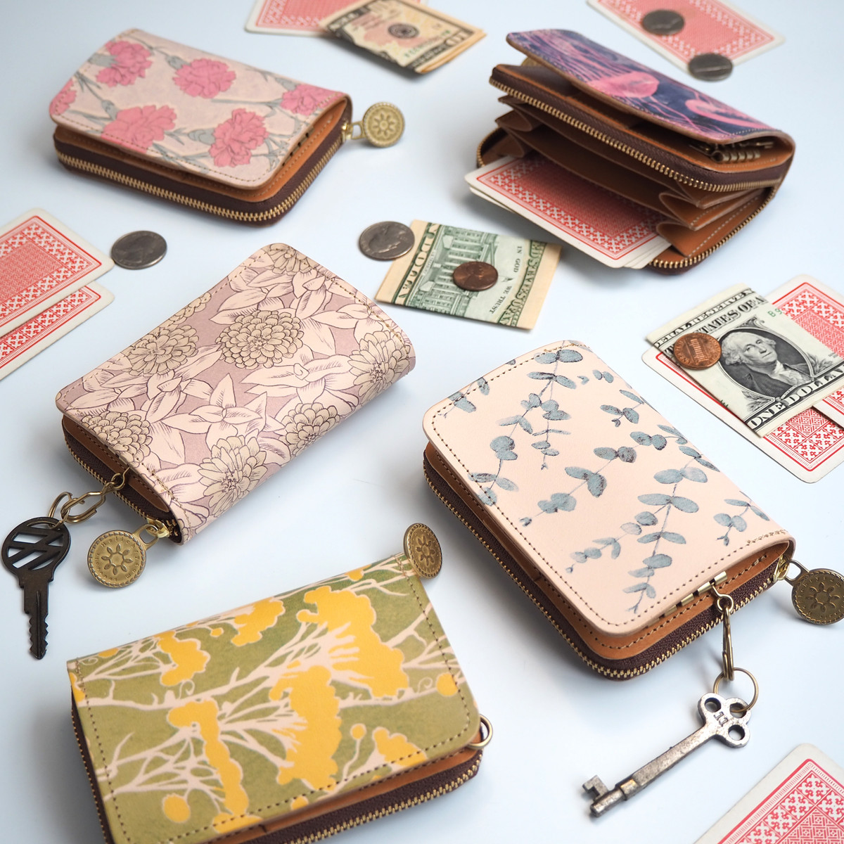 split mini キーケース rienda leather ウォレット