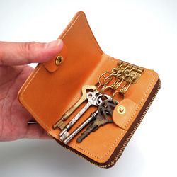 鑰匙錢包【鑰匙包x迷你錢包】（*36圖案）男女牛皮 第8張的照片