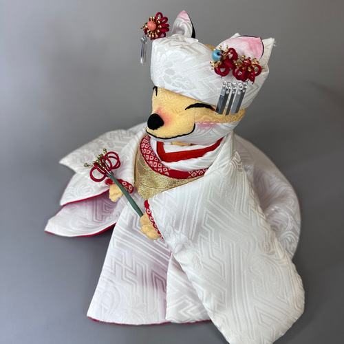 ハンドメイド とても可愛いキツネさん 国内作家様作 彩っ