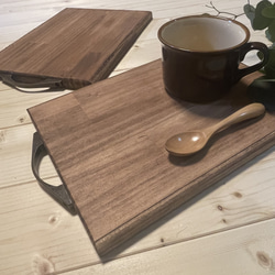 【在庫限りセール】大きめwood plate＊ カフェトレー　木製 ポットマット 鍋敷き　グラタン皿受け 1枚目の画像