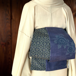 *和服布料* 成人平子腰帶由 2 種春亞紡製成，半寬。長435cm。 第2張的照片