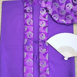 99歳白寿祝い〘正絹梅牡丹竹合わせ〙ちゃんちゃんこ3点セット