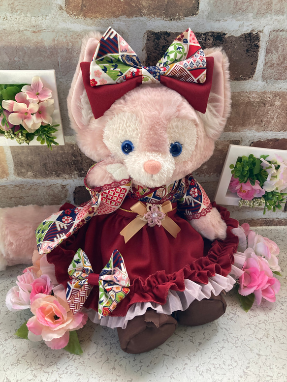 リーナベルSサイズ☆赤花柄　和着物ドレス６点コスチューム☆ステラルー も出品中 1枚目の画像