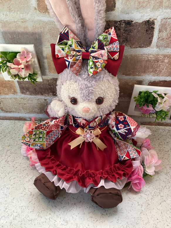 リーナベルSサイズ☆赤花柄　和着物ドレス６点コスチューム☆ステラルー も出品中 5枚目の画像
