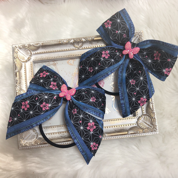 No.167 ヘアゴム　キッズ　リボン　ハンドメイド No.167 ヘアゴムキッズリボンハンドメイド