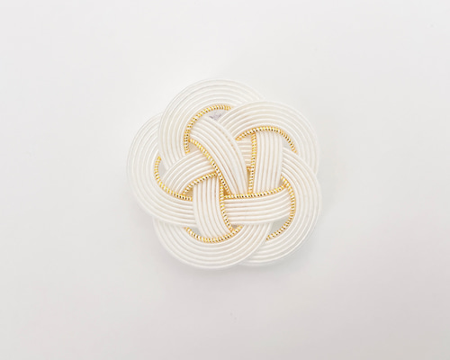 受注制作】水引梅結びのブローチ ブローチ rabbitomato 通販 17298689