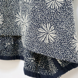 手仕事が美しいインディゴ染め刺し子刺繍長袖羽織ジャケット、ゆったりサイズ 17枚目の画像