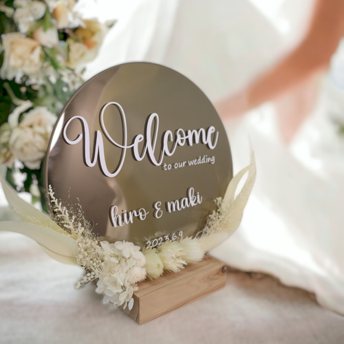 ドライフラワーウェルカムボードウェディングアイテム結婚式